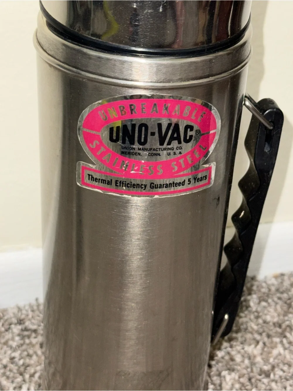 Uno Vac stainless steel thermal Vintage